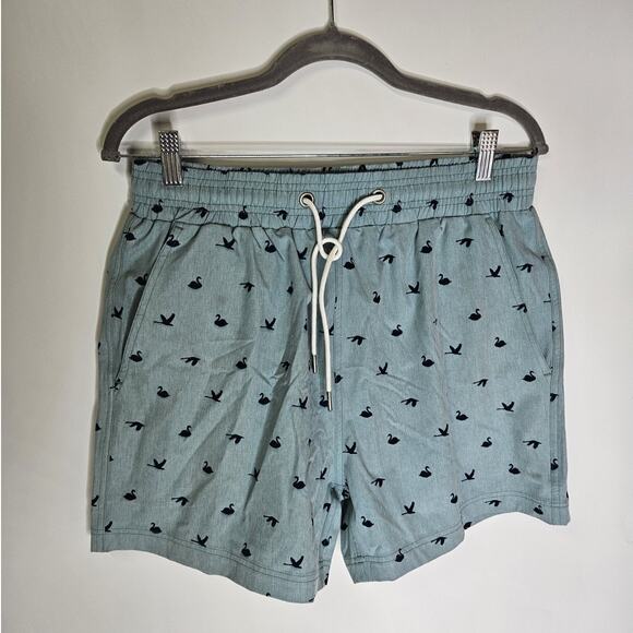 Swannies Golliday Blue Surf Mens Swim Trunks Size 32 Beach Vacation - Picture 1 of 3